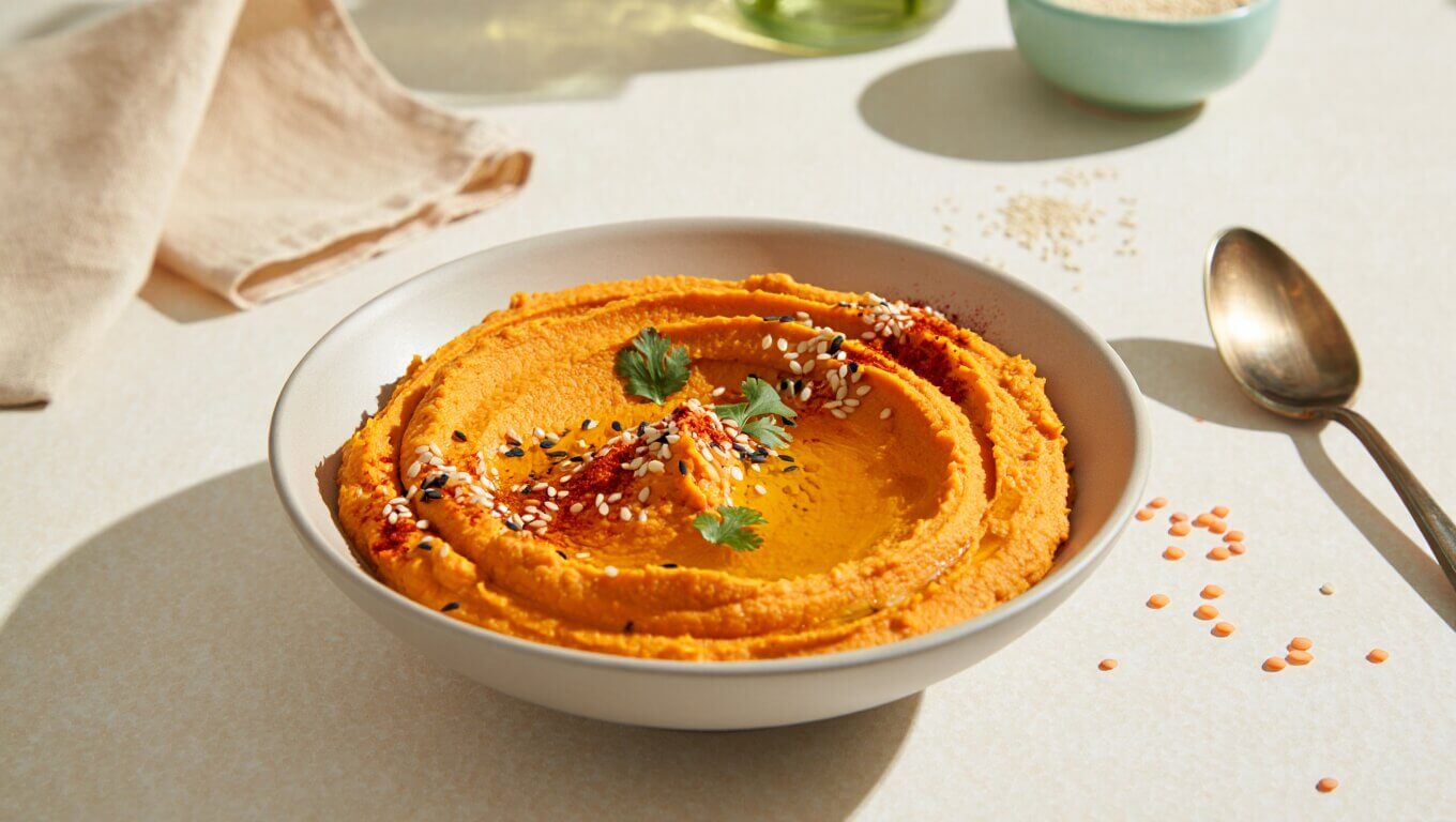 Houmous-Lentilles-Corail