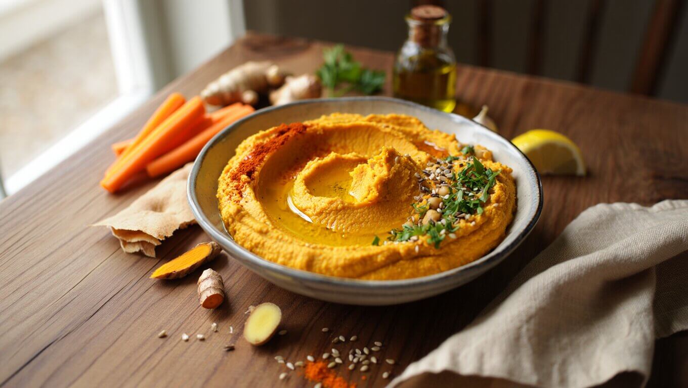 Houmous-Carotte-Curcuma