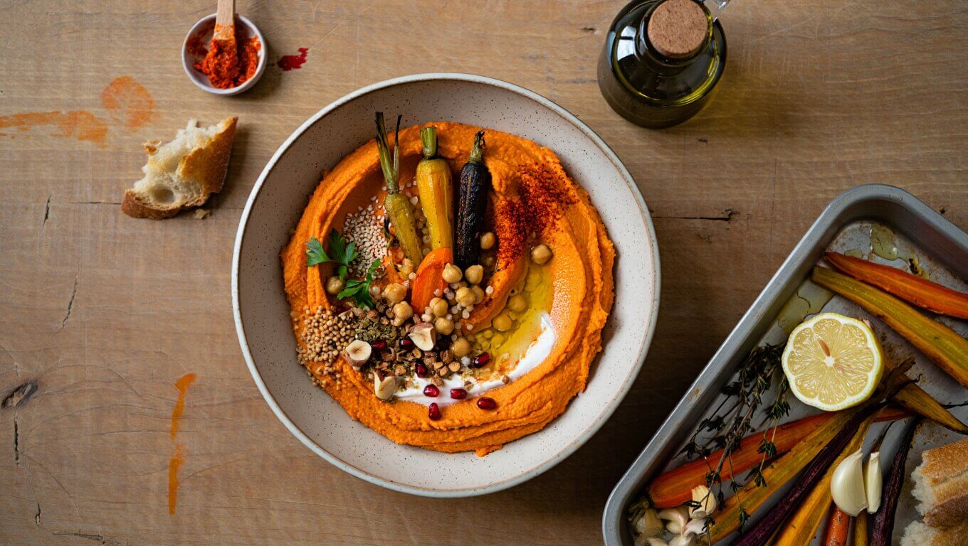 Houmous-Carottes-Roties