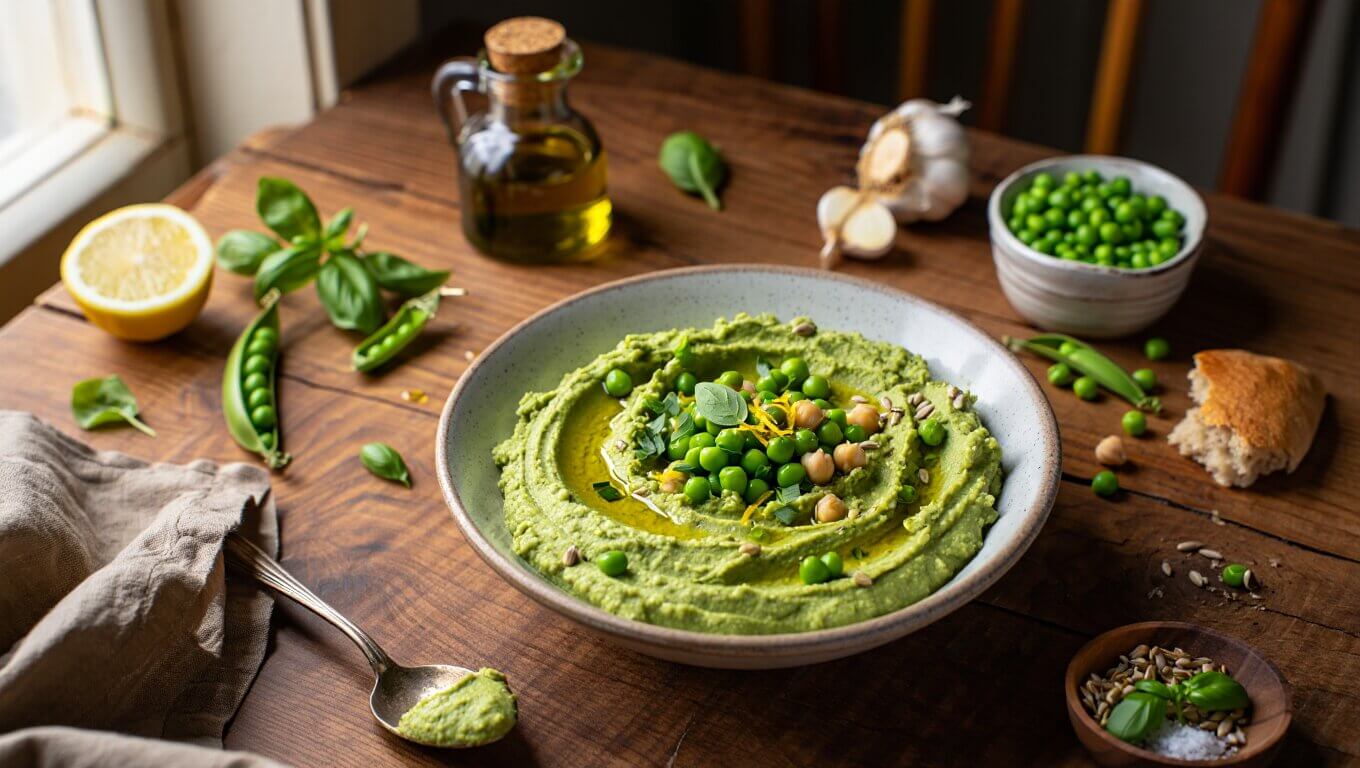 Houmous-Petits-Pois-Basilic